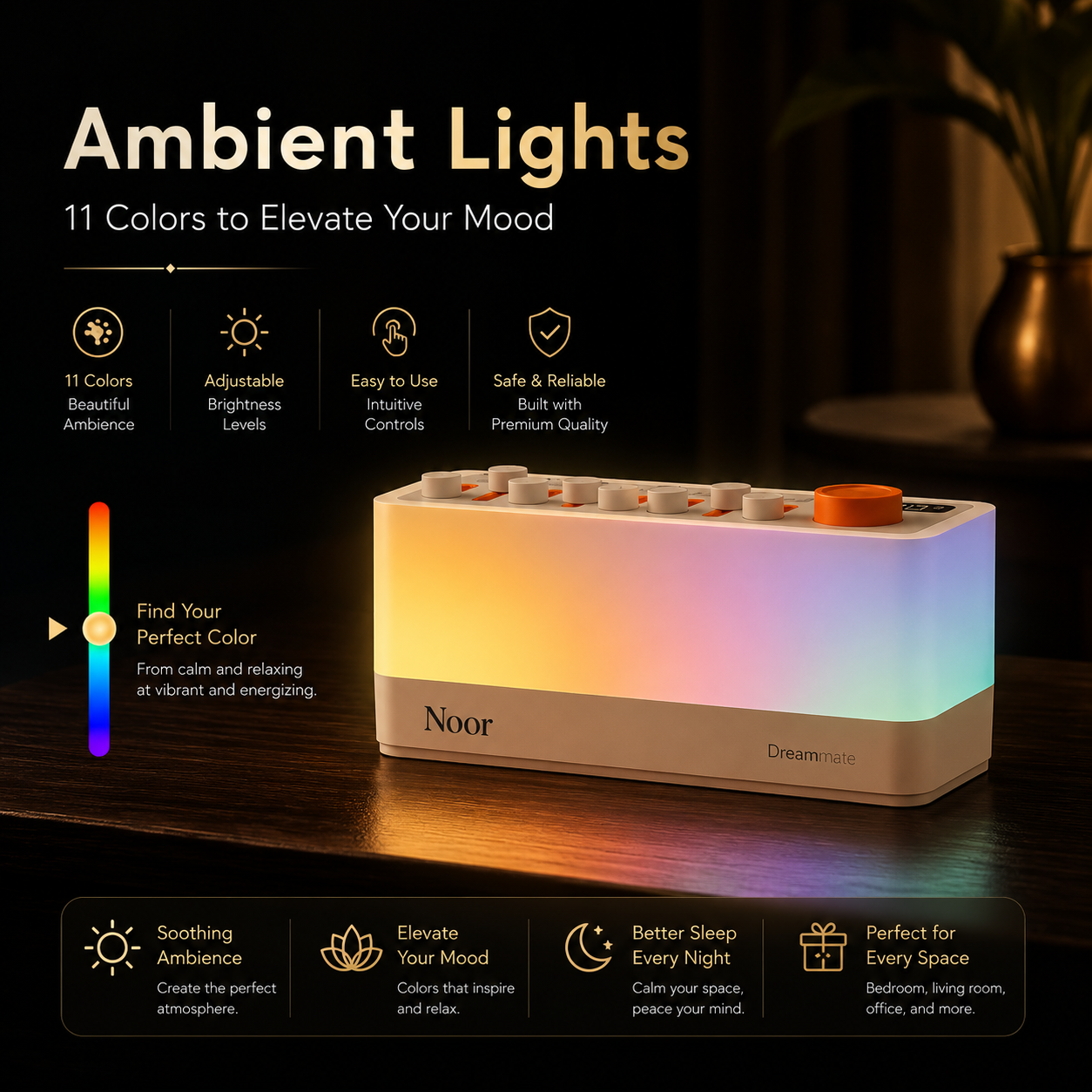 Noor Sleep™ — Premium White Noise Sleep Machine