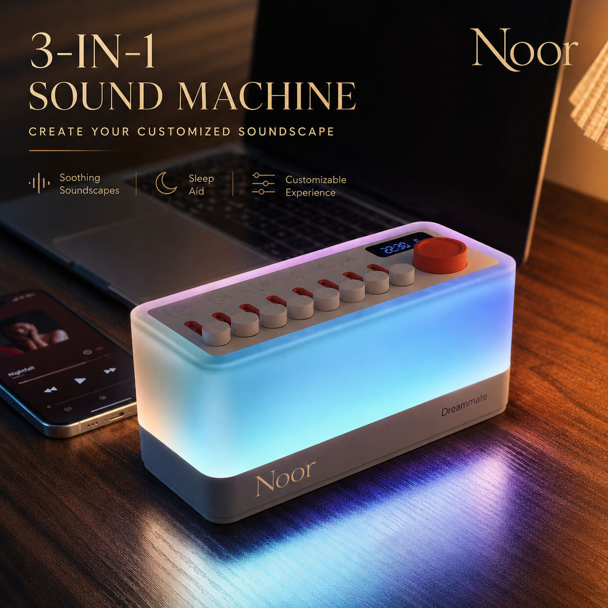 Noor Sleep™ — Premium White Noise Sleep Machine
